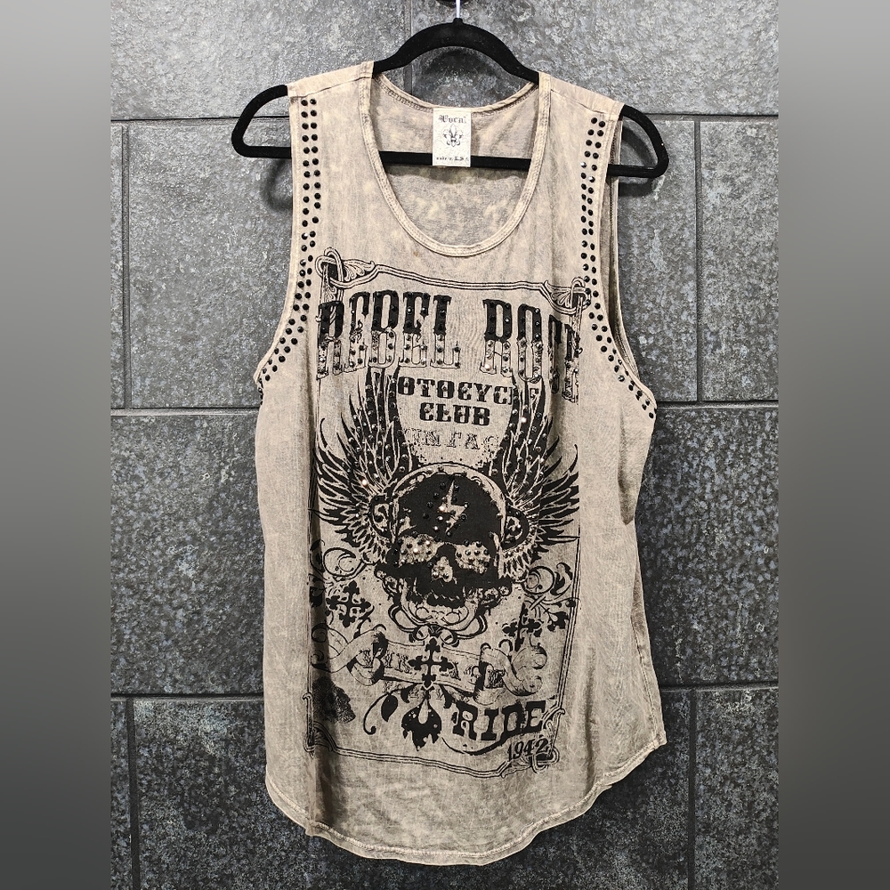 Vocal tops rhinestone embellished tank